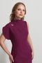 Dark Fuchsia One-Shoulder Detailed Full-Fit Long Dress - 6