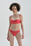 Red Strapless Covered Bikini Top