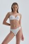 White Low Waist Bikini Bottom - 4