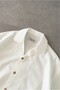 Ecru Boxy Oversize Linen Men's Shirt - 4