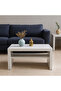 An elegant table set consisting of a rectangular center table and four square side tables, with a practical and modern design. - 3