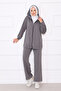 Serpme Taşlı Zippered Soft Double Suit