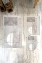 Bamboo Fabric Non-Slip Based Washable 3-Piece Toilet Set Digital Printing Bathroom Mat Set Bklz0002 - 2