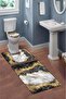 Modern Patterned Digital Printing 3-Piece Bathroom Mat Set Washable Non-Slip Base Toilet Set Klz00 - 2