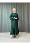 Women's Hijab Pleated Janjan Chiffon Dress - 2
