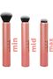Custom Complexion Makeup Brush 3 In 1 Brush For Foundation And Concealer Orange RT1899 - 3