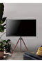 Leon Home Art TV Stand with Black Walnut Triangular Base, Elegant Design for Studio and Display Arts - 9