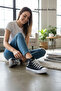 Black and White Eagle Printed Canvas Unisex Convers Sneaker Casual Shoes - 3