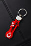 Silicone Car Auto Keychain with Turkish Flag |   Crescent Star Car Keychain with Turkish Flag - 4