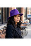 Purple Panama Fedora Hat