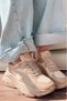 Premium Women's Beige Sports Shoes High Sole - 4