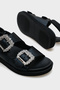 Mariel Stone Double Buckle Back Velcro Women's Comfort Sandals - 3