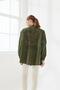 Ethnic Embroidered Oversize Linen Kimono Khaki - 4