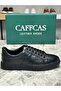 Genuine Leather Black Handmade Casual Sneaker Men's Shoes 03-Drm - 2