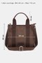 Suede Dark Brown Women's Water Resistant Tote Bag - 5