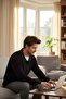 Loix Men's Black Cotton Blend Thessaloniki Knitted Cardigan with Pocket Pockets - 5