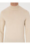Beige Slim Fit Cotton Blend Half Turtleneck Knitwear Sweater 50318619-Vr011 - 6
