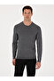 Smoked Slim Fit Wool Blend Crew Neck Basic Knitwear Sweater 50318854-Vr058 - 3