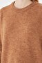 Plain Knit Oversize Soft Texture Young Women's Sweater - Crew Neck & Loose Fit - 7