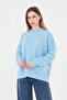 Oversize Soft Textured Comfortable Fit Women's Sweater - Crew Neck & Loose Fit - 5