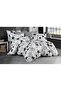 Ranforce Stella Black 100% Cotton Single Duvet Cover Set |   Without Sheets - 4