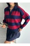 Polo Neck Striped Sweater