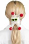 Cream Color Monster Figured Glasses Plush Bagel Buckle