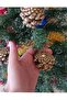 6-Piece Large Christmas Pine Cone Ornament New Year Pine Tree Decorative Ornaments Gold Pine Cone 6cm - 3