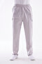 Men's Luxury Light Gray Relaxed Fit Elastic Waist Linen Hajj and Umrah Clothing Trousers - 3