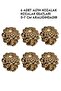 6-Piece Large Christmas Pine Cone Ornament New Year Pine Tree Decorative Ornaments Gold Pine Cone 6cm - 2