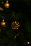 6-Piece Large Christmas Pine Cone Ornament New Year Pine Tree Decorative Ornaments Gold Pine Cone 6cm - 6