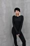 Women's Long Sleeve Crew Neck Thermal Suit 405152 / 409003 Black - 5