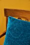 Petrol Green Plain Chenille Textured Cushion Cover with Piping Detail - 4