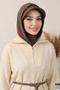 Four Seasons Women's Instant Bonnet with Visor and Concealer Feature, Brown, B-88O