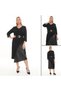 V-Neck Belt Detailed Leather Garnil Dress Ets1012 - 6