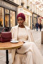 Stylish and Useful Bonnet, Burgundy, B-68 - 2