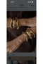 İthal Gold Cuff Bileklik - 8