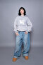 Star Stone Printed Oversize Unisex Washable White Hoodie - 4