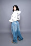 Need Money for Fake Friends Printed Oversized Unisex White Hoodie - 5