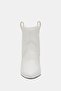 The horshoee women's optical white lucky horseshoe heeled boot - 6