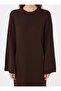 Knitwear Hijab Dress - Brown - - 3