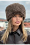 Winter Trend Plush Coffee Faux Fur Kalpak Hat Slavic Sweater Russian Style