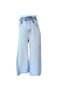 Fancy Kids Antalya Girls' Jeans Ice Blue Denim Double Color Wide Leg - 3