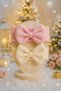 Baby Girl & Child Bow Bandana Set of 2 (Pink/Cream)