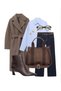 Suede Dark Brown Women's Water Resistant Tote Bag - 4