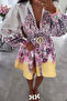 Desen Hakim Collar Dress Imported Atlas Fabric - 6