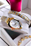Snake Model Women Wristwatch 3 Atm Water Resistant Gold Color Steel Band Cbk06 - 5
