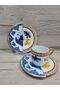 Handmade Porcelain Hybrid - Double Patterned Turkish Coffee Set for 1 - 6 People - 2