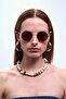 نظارات شمسية بالميرو باللون البني الذهبي - 3