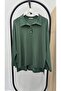 Women's Plus Size Shirt Collar Buttoned Ribbed Knit Fabric Tracksuit Set 8232-26 - 4